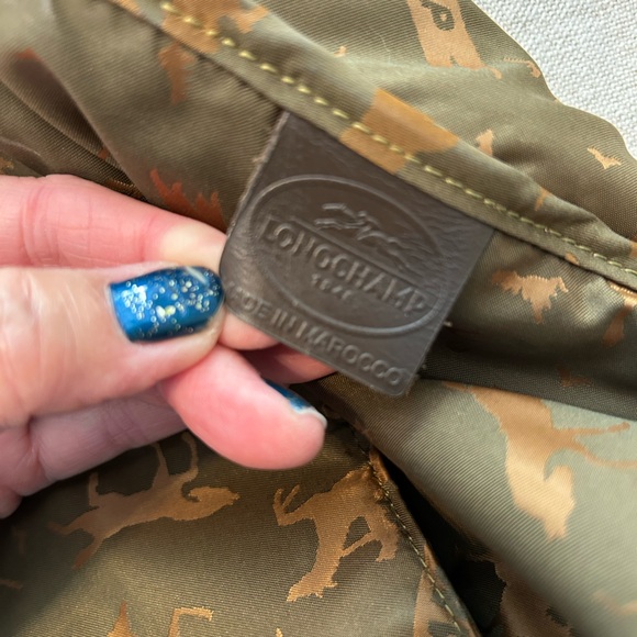 Leather Longchamp le Pliage large tote - Picture 11 of 16